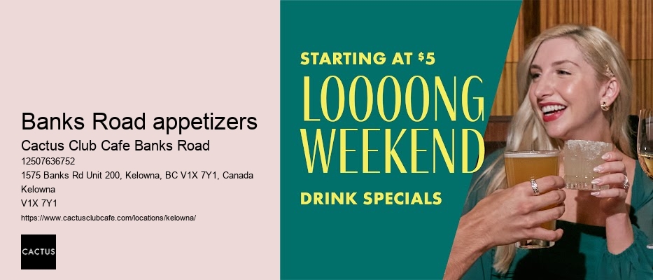 Kelowna restaurant with happy hour cocktails