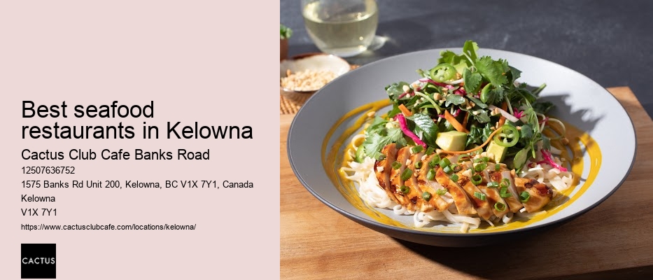 Kelowna restaurant with seasonal dessert menu
