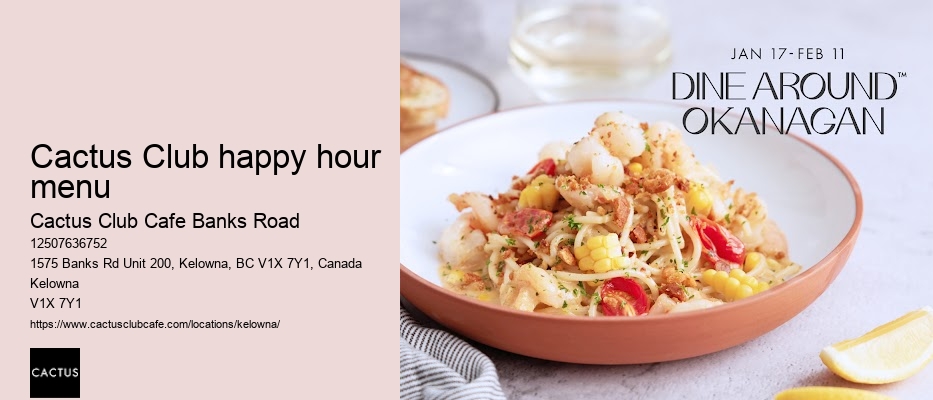 Kelowna restaurant with weekday specials