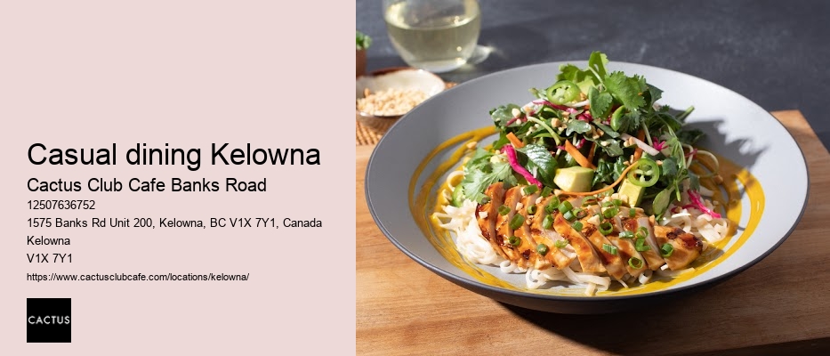 Kelowna restaurant with seasonal dessert menu