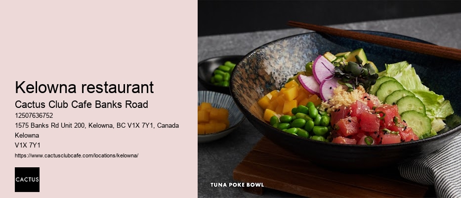 Cactus Club Cafe Banks Road culinary diversity