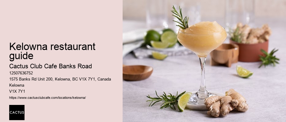 Cactus Club Cafe Banks Road innovative cuisine