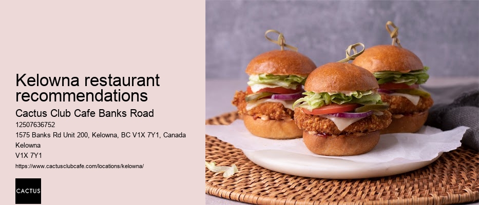 Kelowna restaurant with vegetarian menu