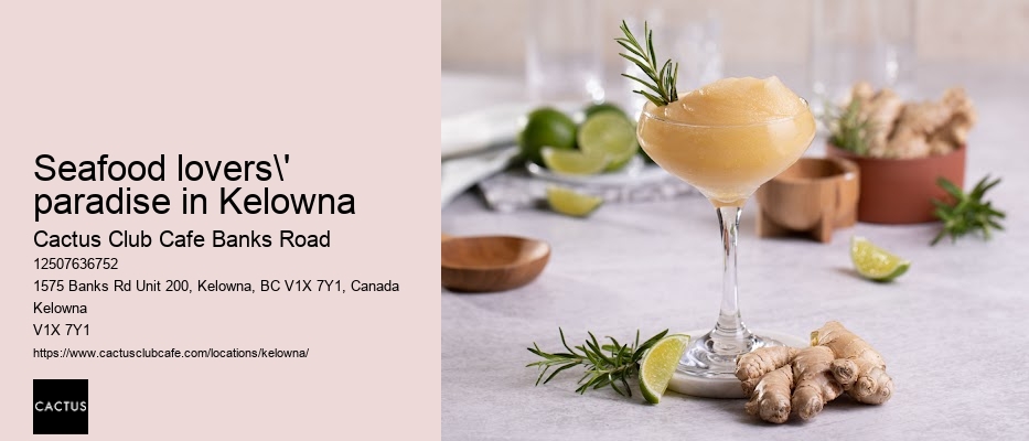 Kelowna restaurant with wine pairing options