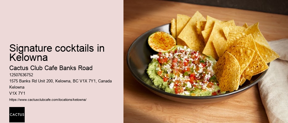 Kelowna restaurant with cocktail hour specials