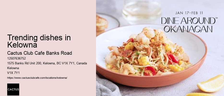 Kelowna restaurant with group dining options