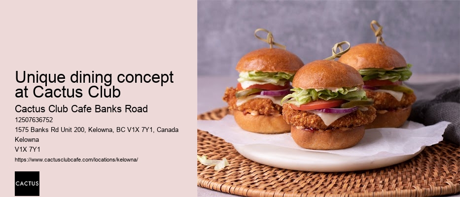 Kelowna restaurant with signature dishes